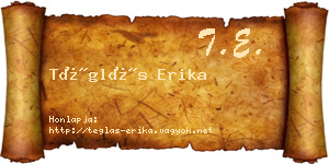 Téglás Erika névjegykártya