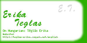 erika teglas business card